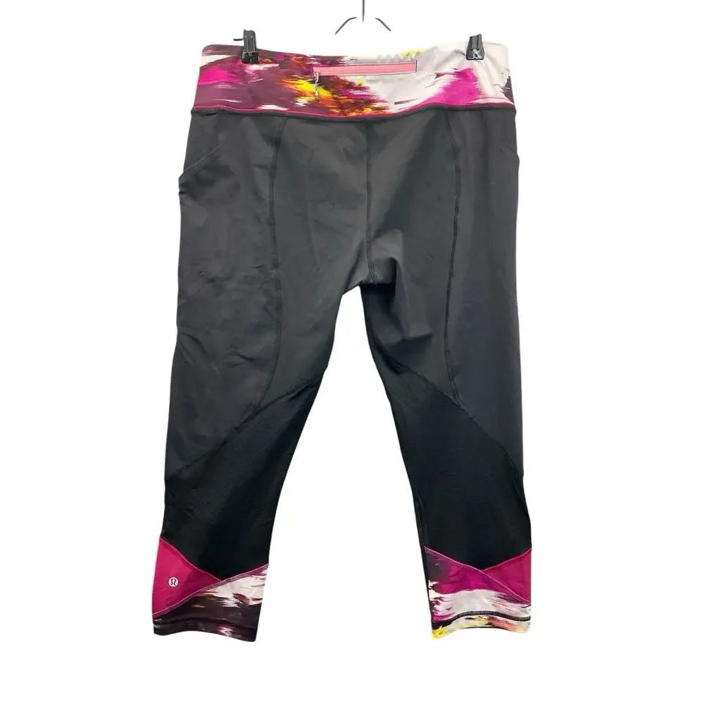Lululemon Pace Rival Crop Running Leggings Sz. 12 Multicolored